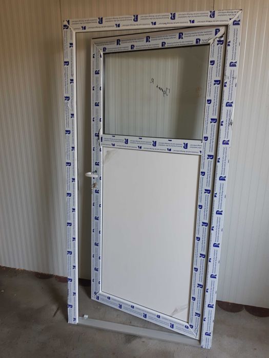 drzwi pcv nowe 100x200 przeszklone ocieplone
