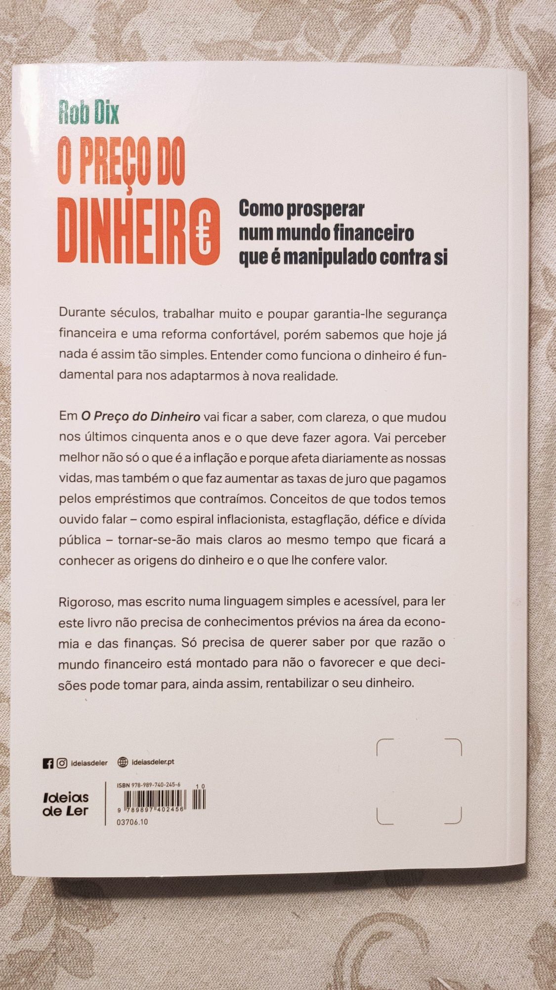 Livro "O preço do dinheiro" de Rob Dix