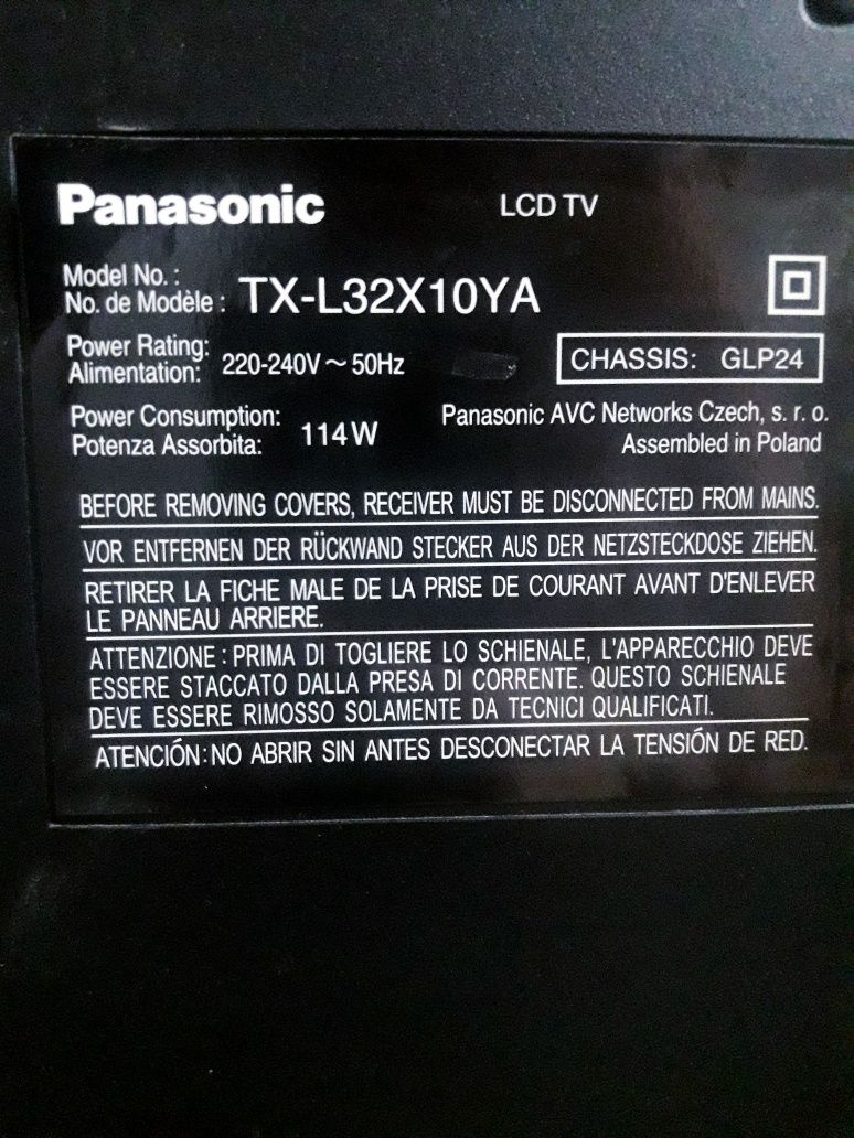 Telewizor Panasonic TX-L32X10YA 32 cale na części
