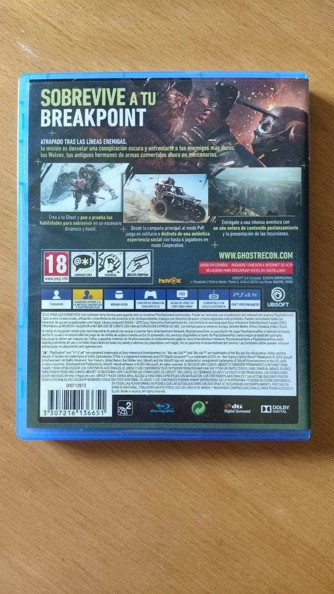 GHOST RECON BREAK POINT PS4 Jogo ghostrecon Tom Clancys