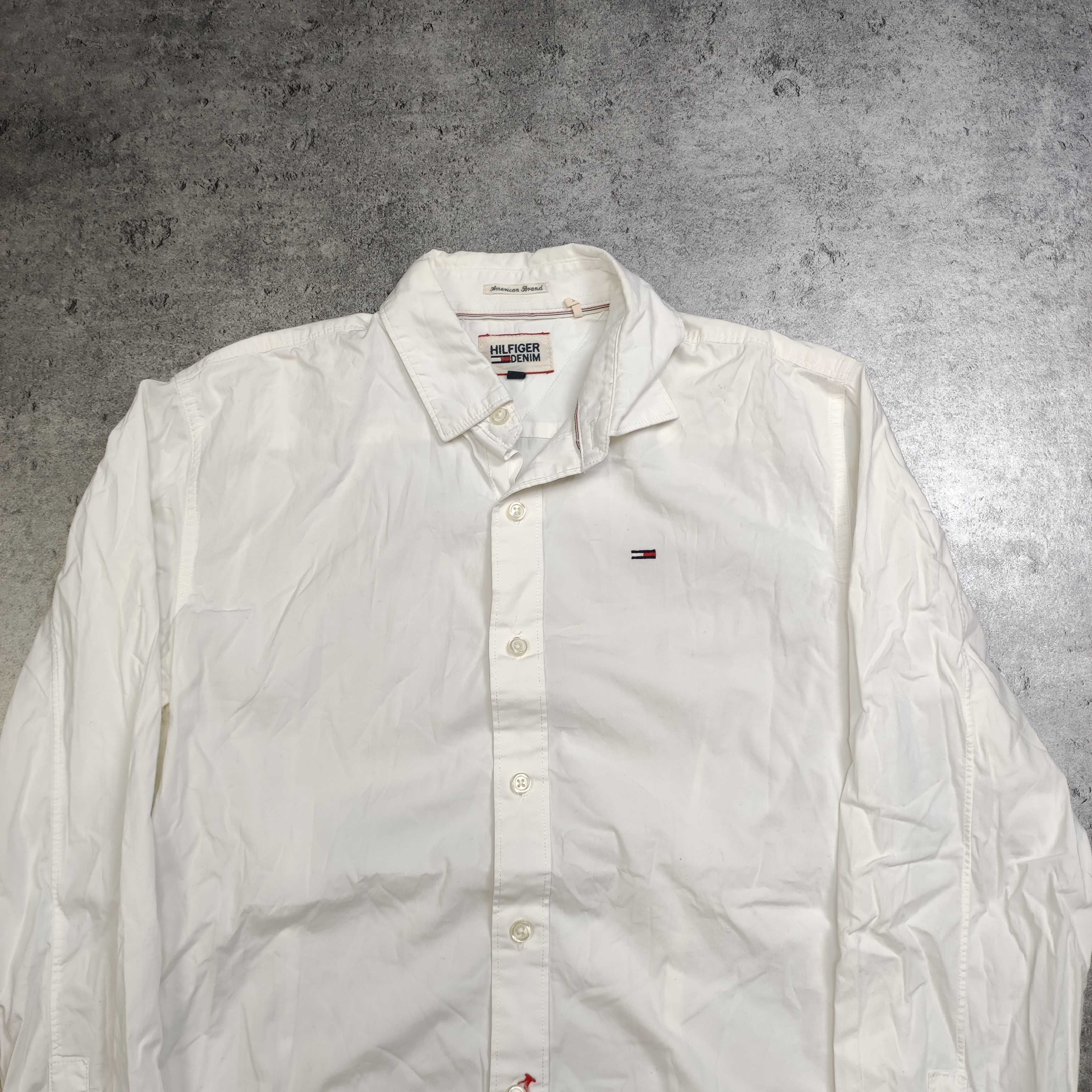 MĘSKA Elegancka PREMIUM Biała Koszula Luxury Tommy Hilfiger Garnitur