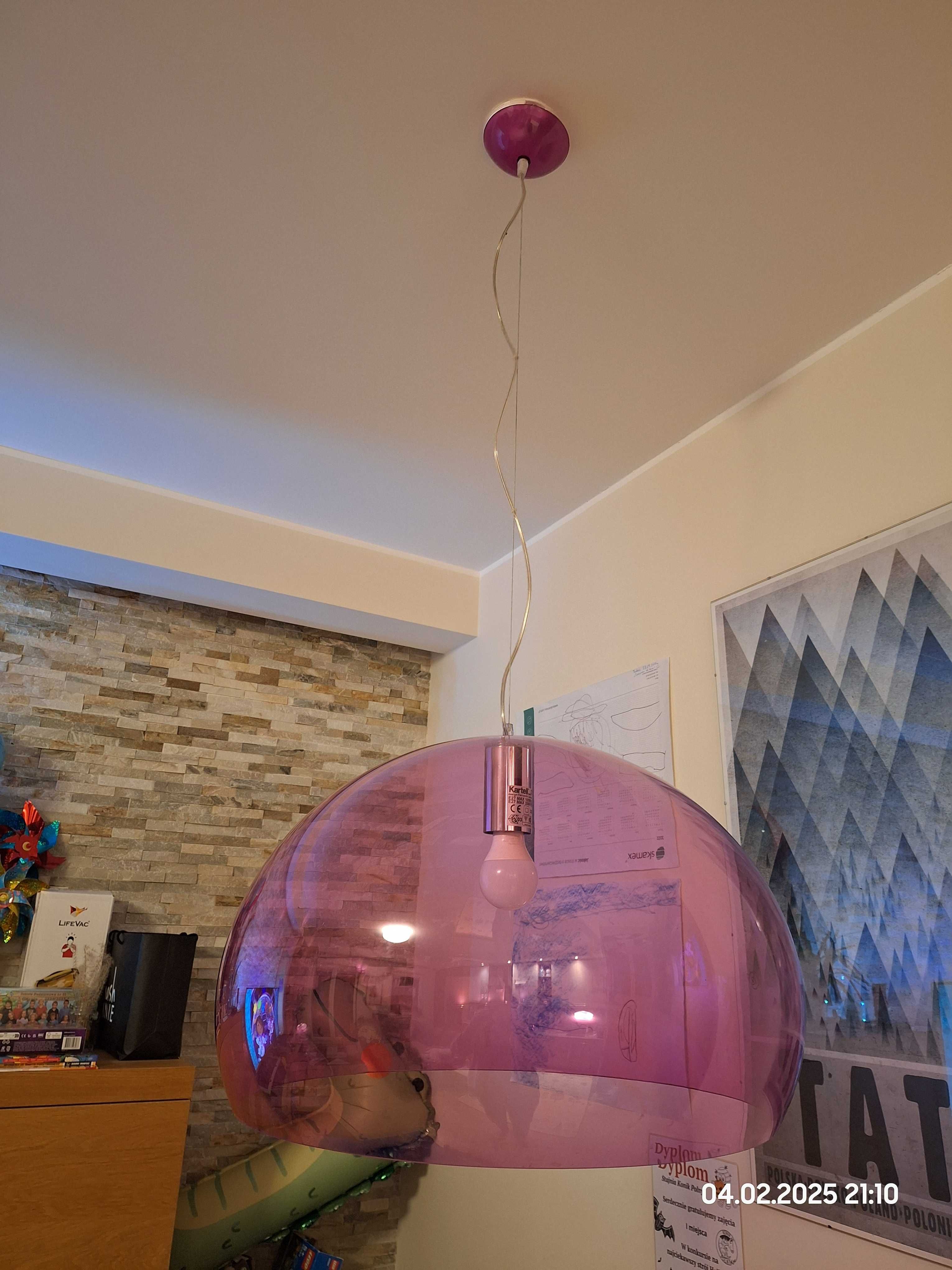 Żyrandol Kartell FL/Y lampa wisząca sufitowa fioletowa