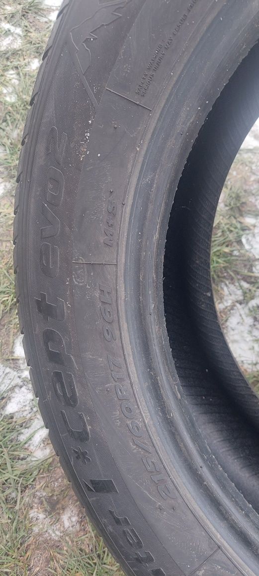215/60 R17 96H M+S Hankook Winter Iceptevo2 ~6mm - 35/2018r- cena za 2