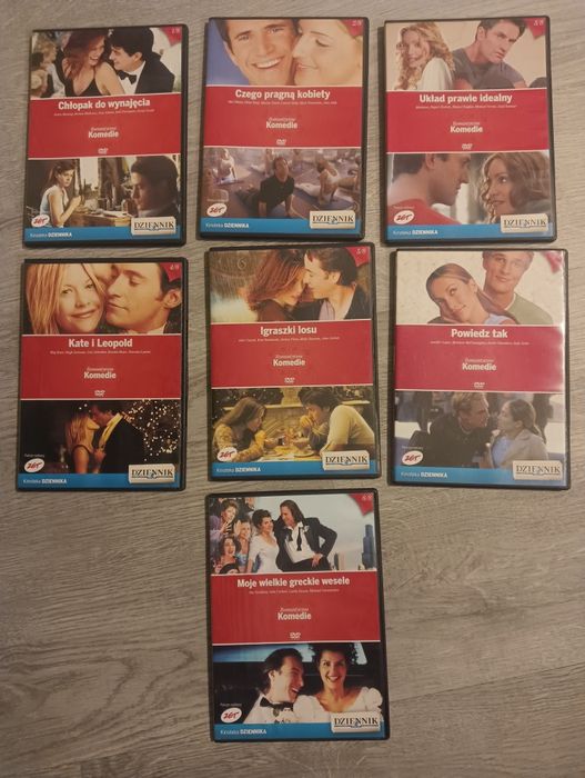 Kolekcja filmów na płytach DVD Romantyczne komedie 7 tytułów