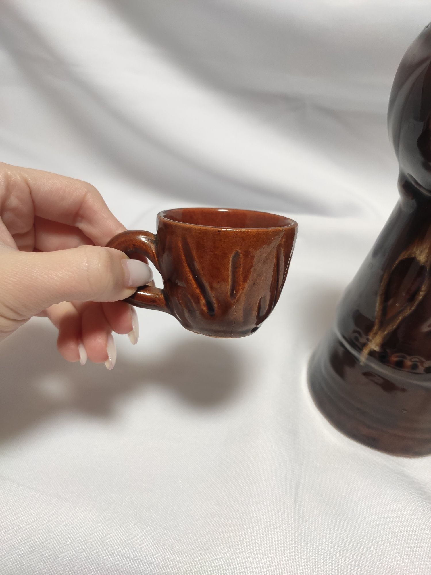 Керамічна ваза, керамічний підсвічник, маленька керамічна чашка глечик
