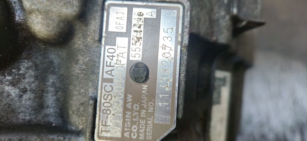 Skrzynia biegów automat insignia a 2.0 cdti af40 555.7144a tTF-80sc