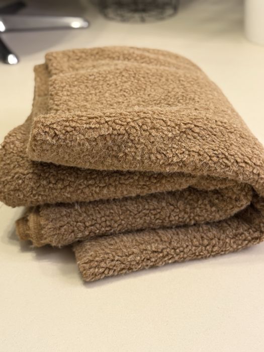 Material brazowy sztuczne futerko na plaszcz kurtke kamizelke tkanina