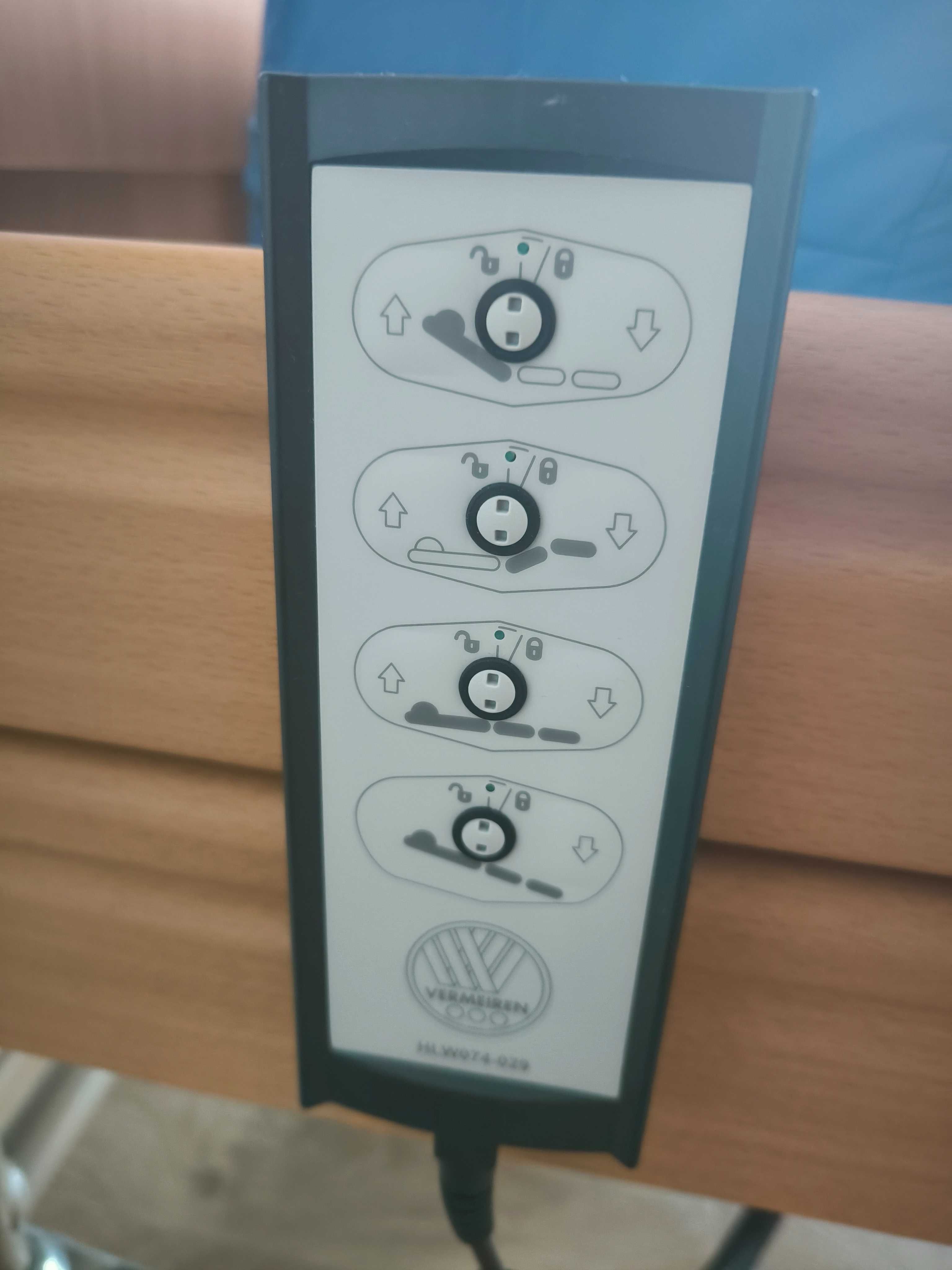 Łóżko rehabilitacyjne elektryczne Luna Basic 2 na pilota z materacem
