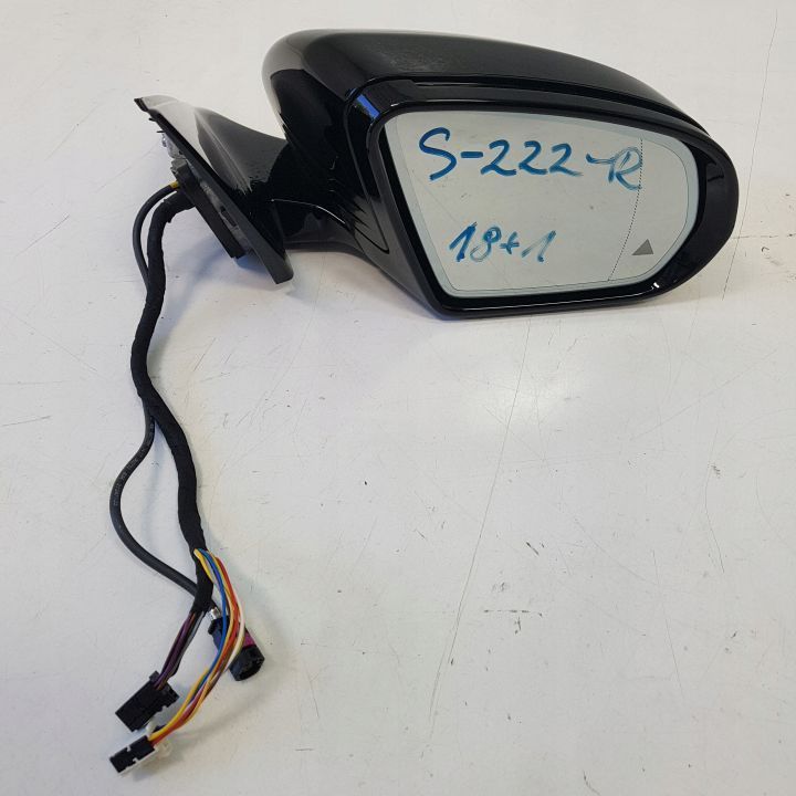 LUSTERKO PRAWE MERCEDES S W222 KAMERA 360 18+1 PIN 197 LAK ORYGINAL DEMONTAZ UK