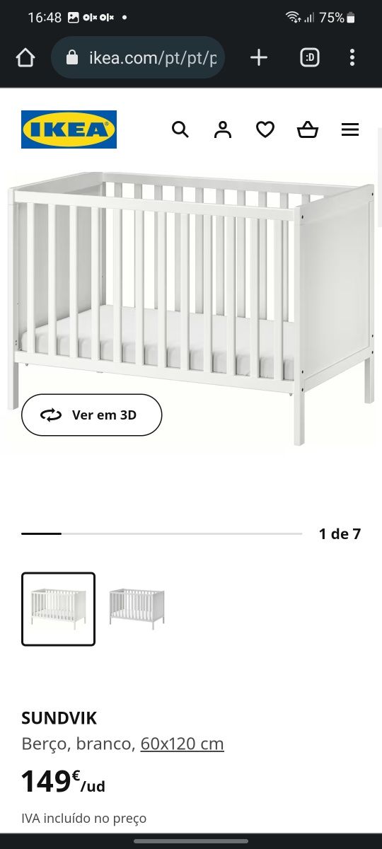 Berço Sundvik ikea