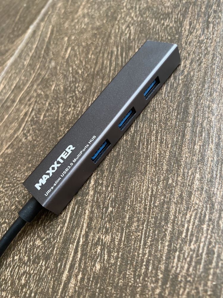 USB hub Maxxter ultra slim, 4 порти USB 3.0