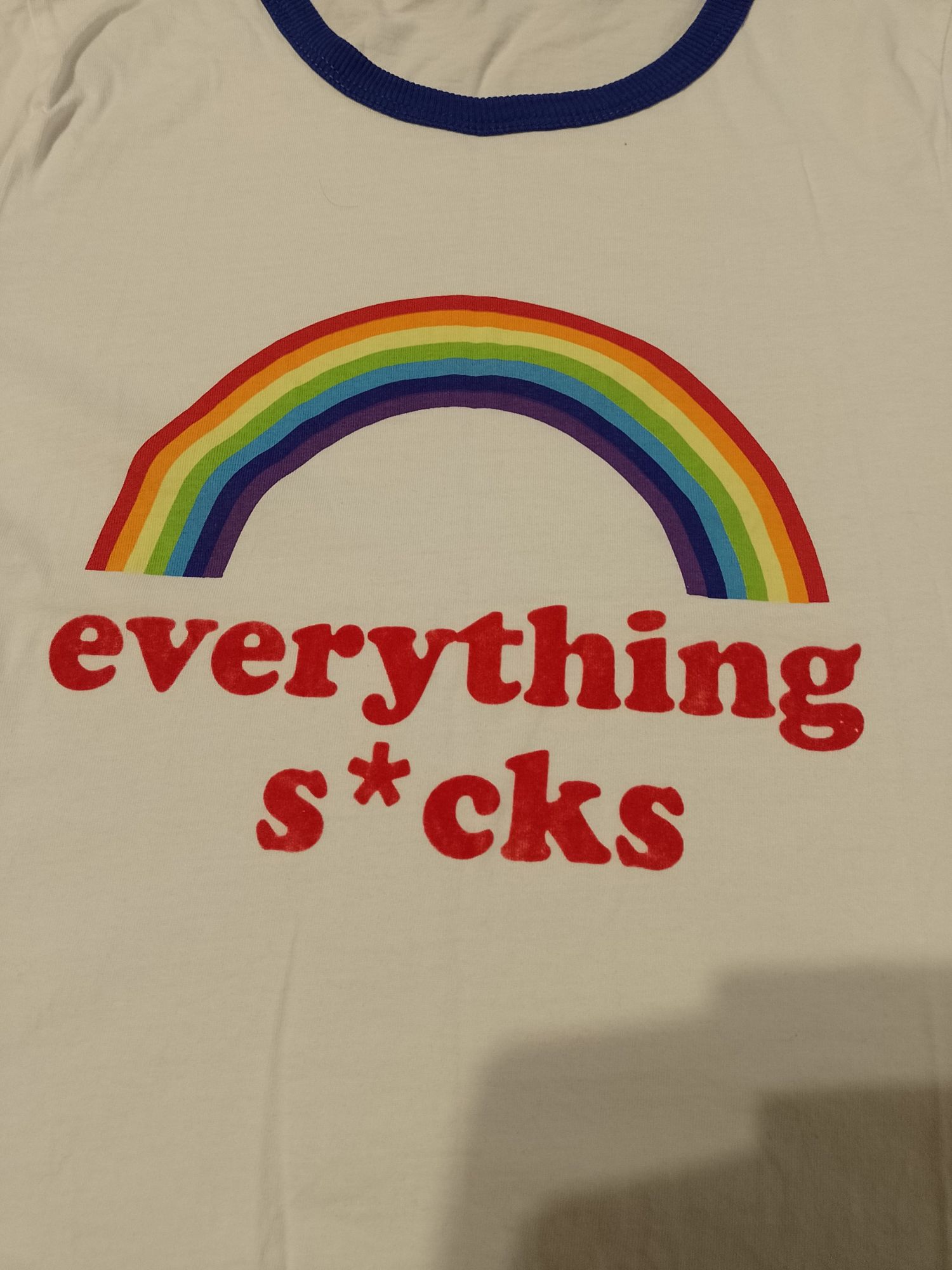 Koszulka t-shirt z nadrukiem tęcza XS