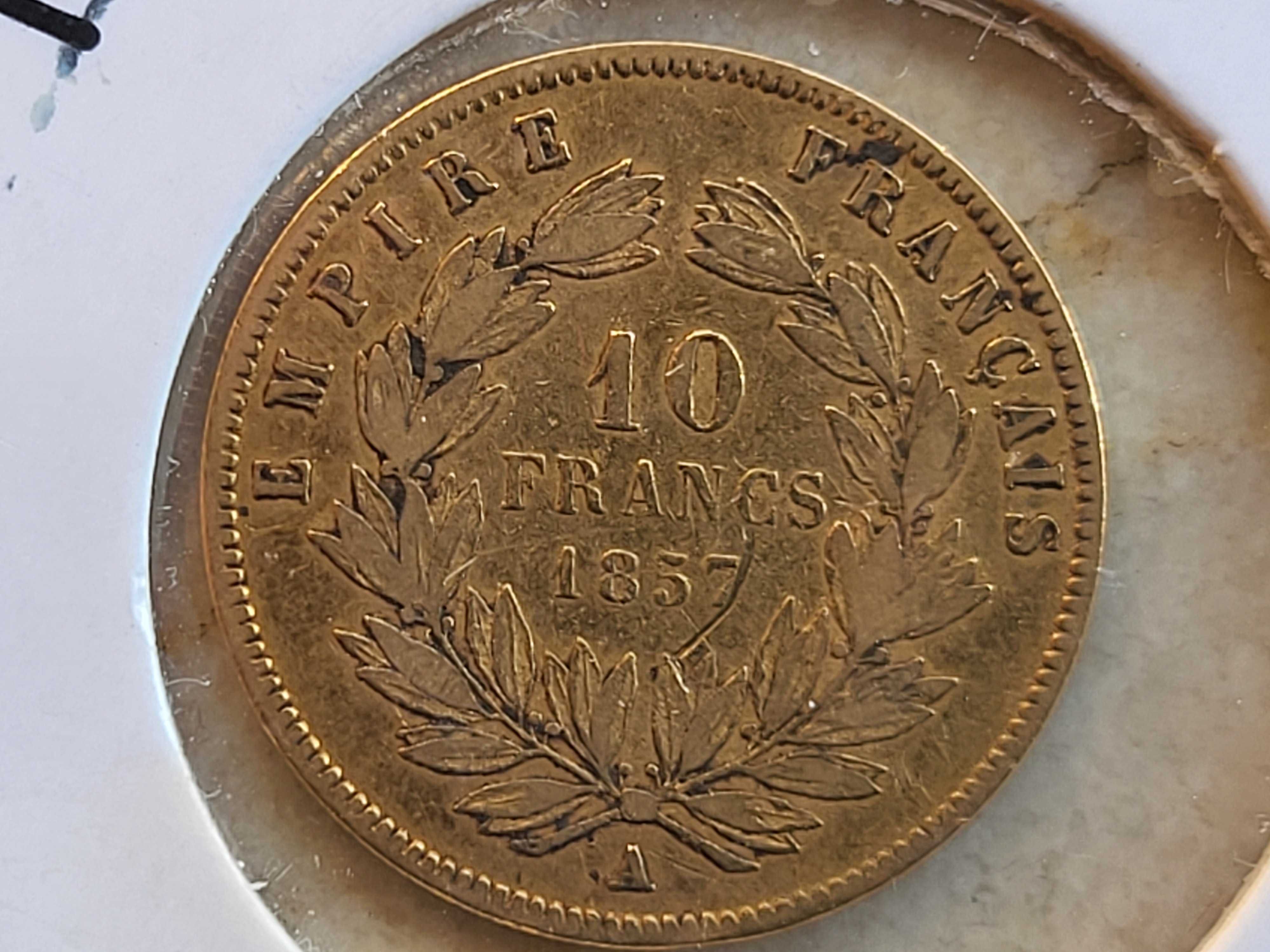 10 Franków 1858 A złota moneta