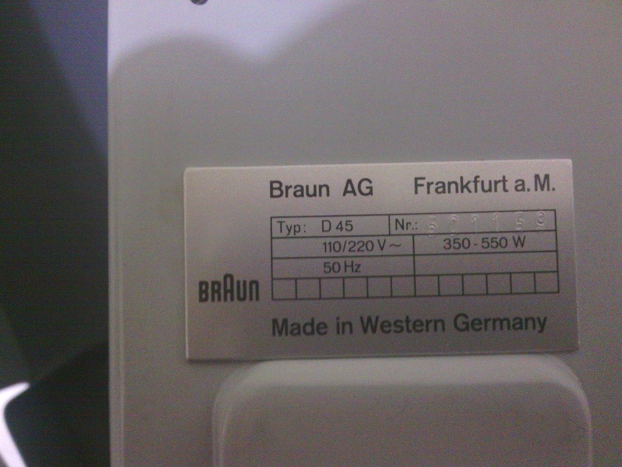 Projetor de slides Braun