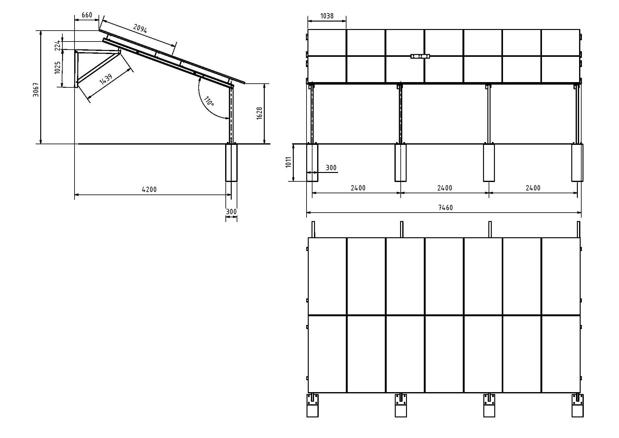 Wiata, Carport PV, pergola, altana, fotowoltaika, konstrukcje PV,