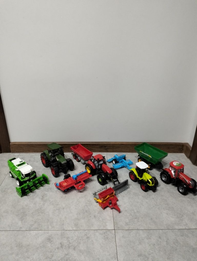 Traktor kombajn przyczepa zabawki