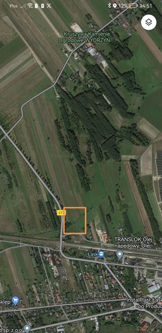 Działka budowlana z WZ Wydrzyn/Orchów powiat łaski.
