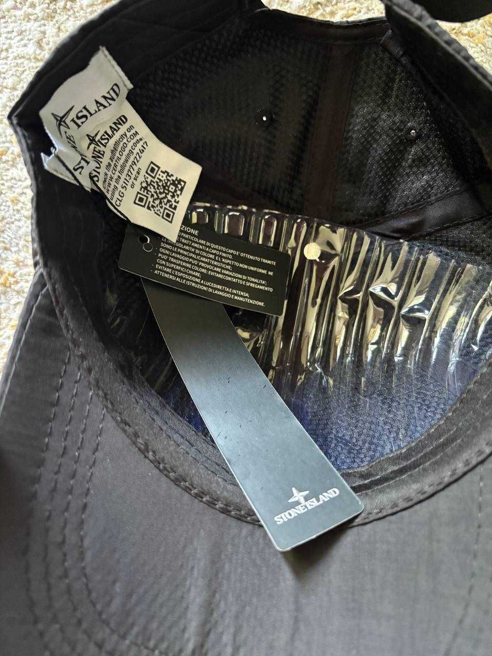 Стильна чорна кепка Stone Island Кепка стон исланд Синя кепка Stone