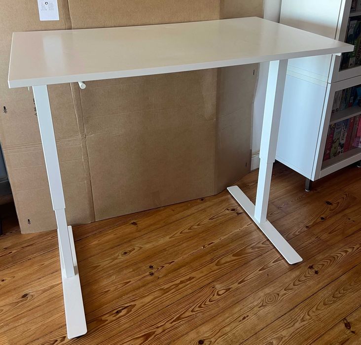 Secretária sentado/em pé, branco, IKEA