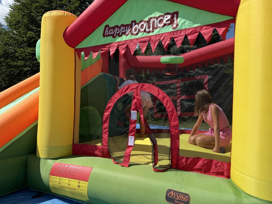 Zamek Dmuchaniec 9w1 zjezdzalnia, wspinaczka, trampolina OKAZJA