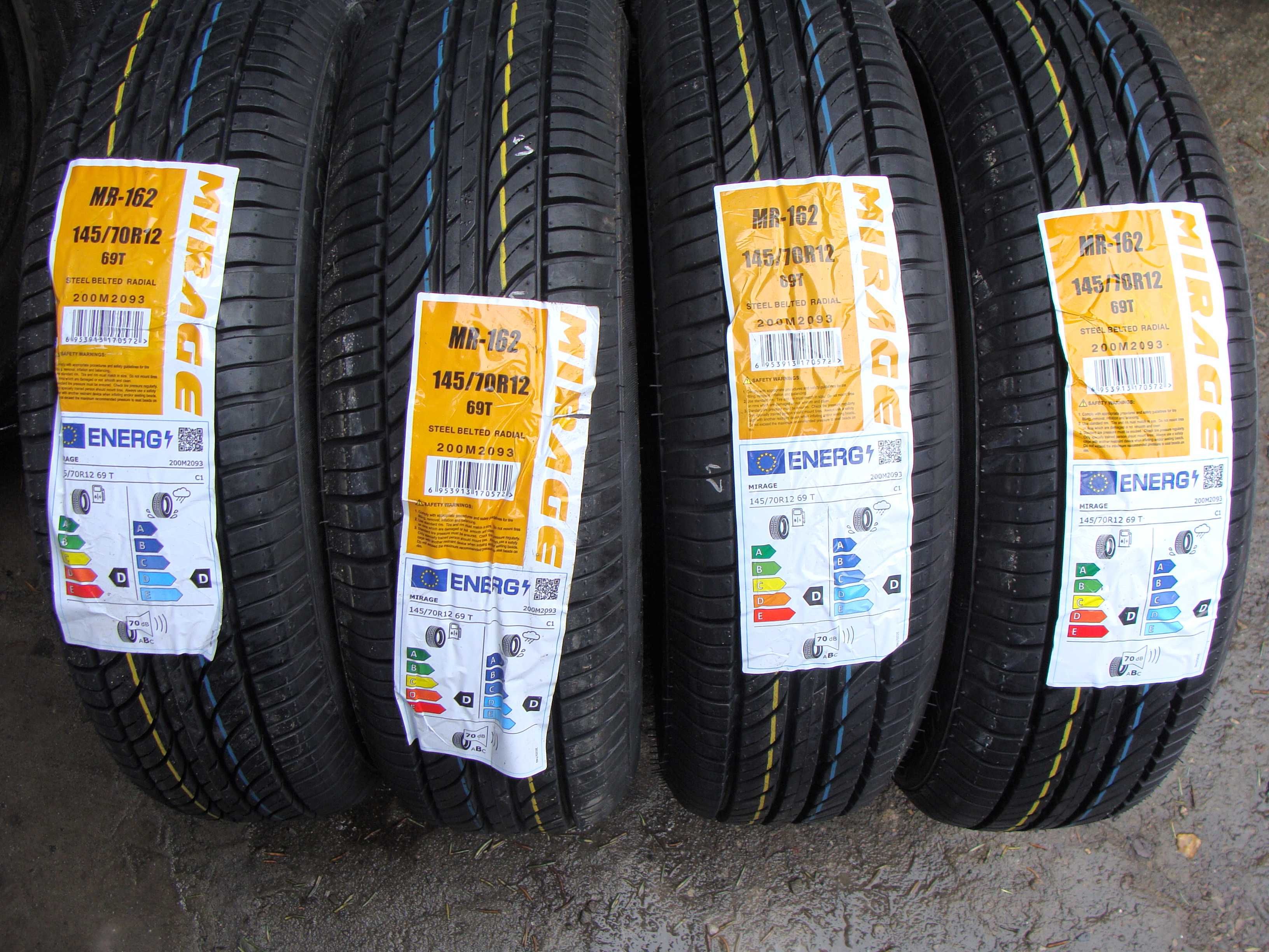 Opony 145 / 70 R 12 Mirage Nowe Letnie 2023