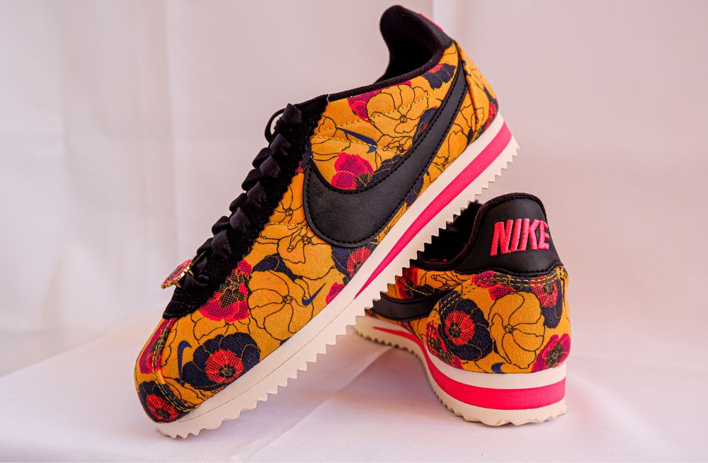 Nike cortez floral beje