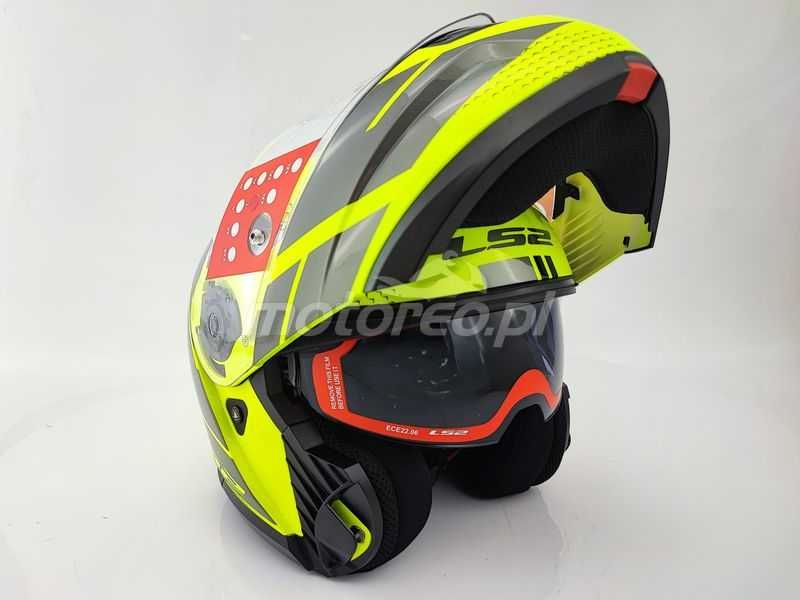 WYPRZEDAŻ Kask Szczękowy Blenda LS2 FF908 Strobe II CODE Yellow
