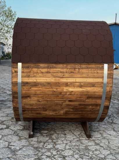 Zestaw. Sauna ogrodowa WOLA BECZKA 180 cm do samodzielnego montażu