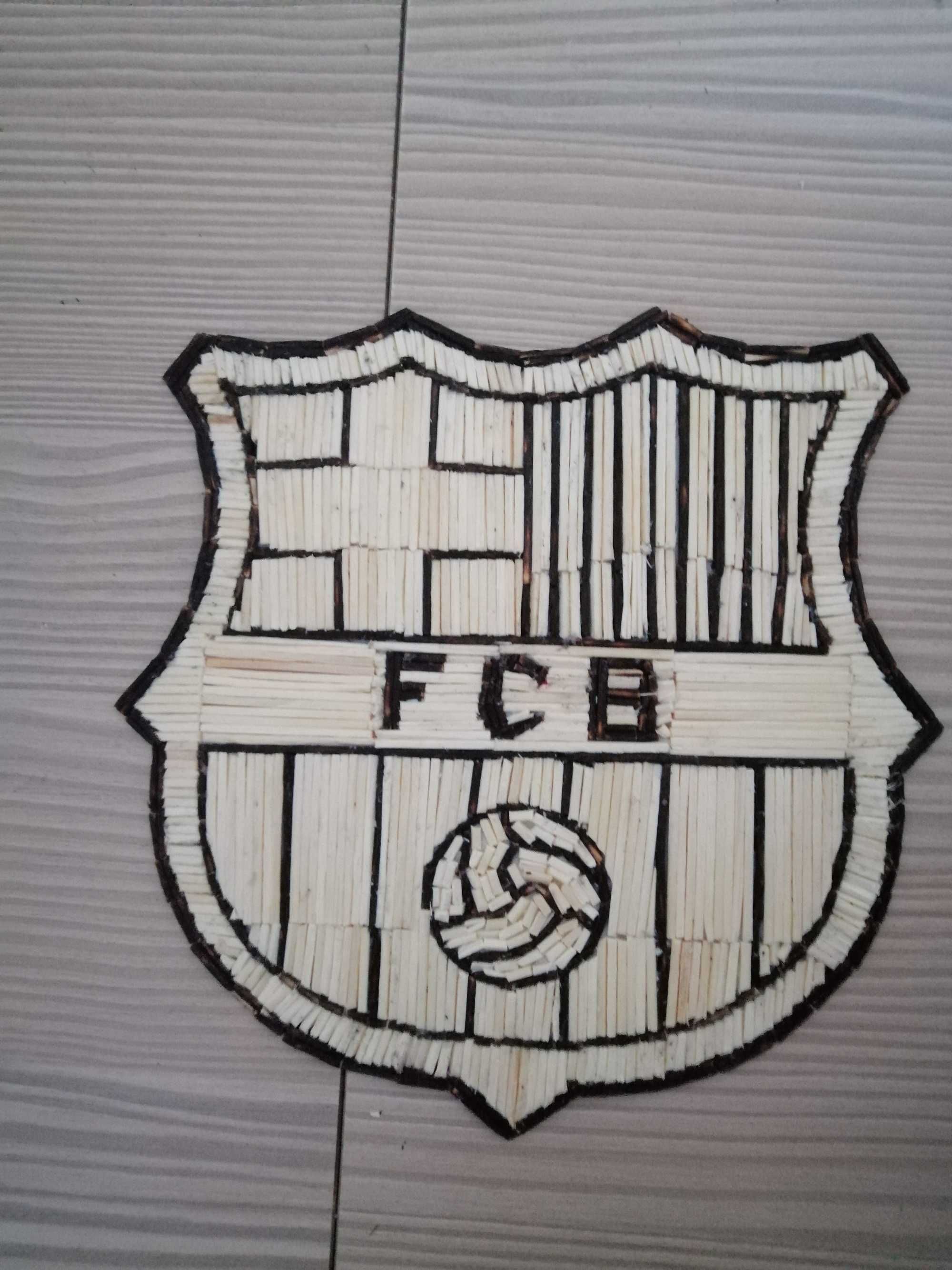 Herb FC Barcelony i nie tylko z zapałek