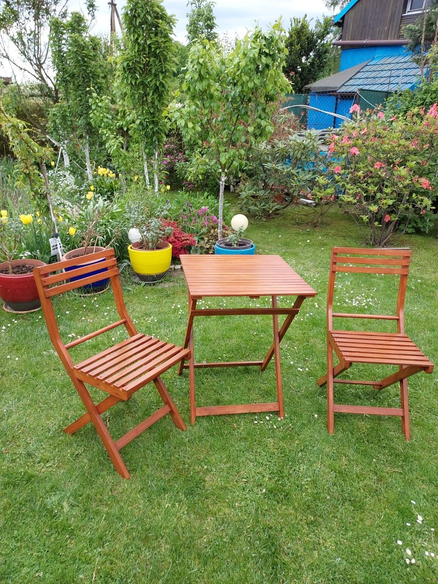 Zestaw mebli ogrodowych ,balkonowych składanych stół +2 krzesełka