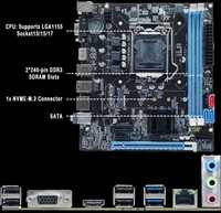 Intel B75 LGA 1155  M2 NVME USB 3.0 SATA 3 плата материнська  Socket