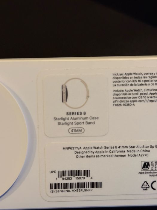 Apple watch 8 41mm Starlight