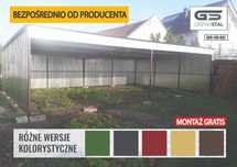 Garaż Blaszany Otwarty Wiata na Maszyny Magazyn Rolniczy - *GRZYWSTAL