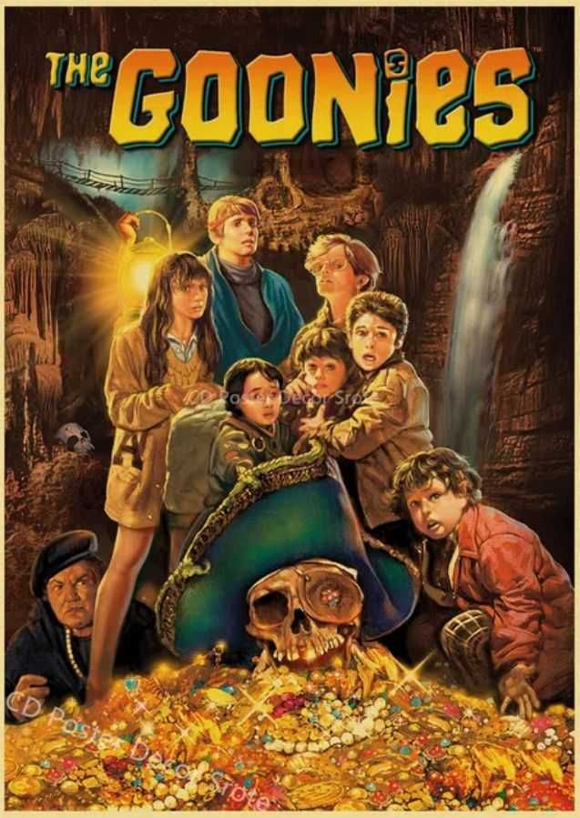 PIĘKNY plakat filmowy vintage GOONIES