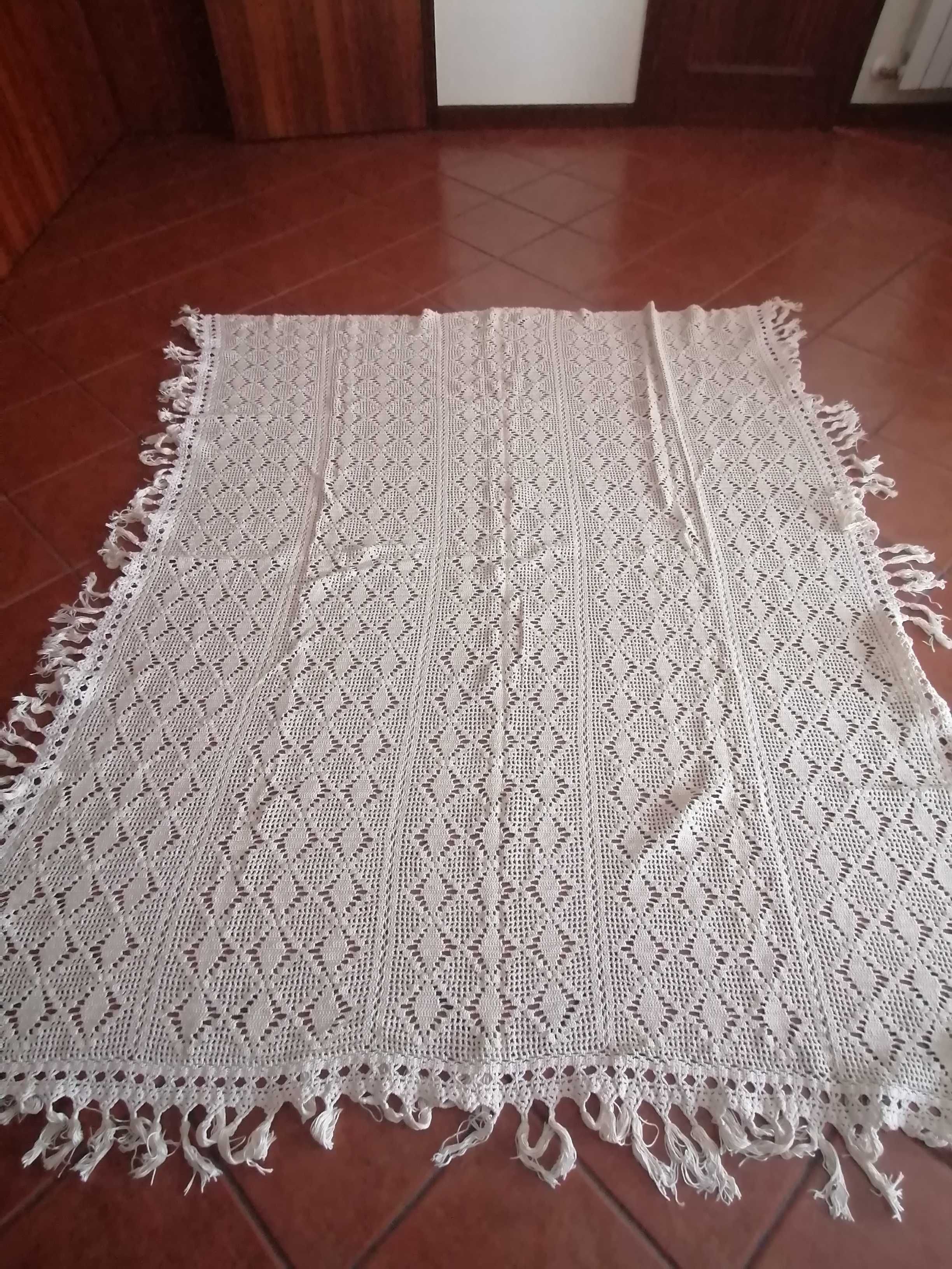 Colcha crochet bege