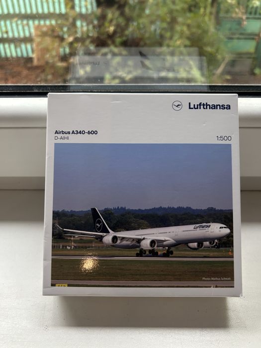 Herpa Model samolotu Lufthansa Airbus A340-600 skala 1:500