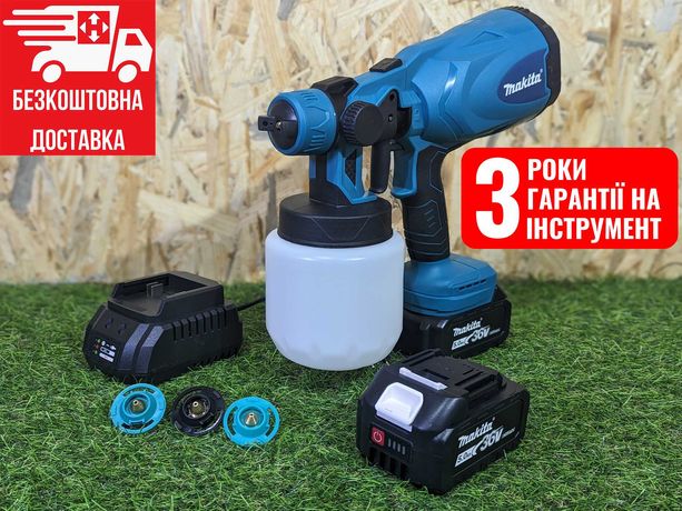 Аккумуляторный краскопульт Makita PT800BL Фарбопульт 30см. XGT