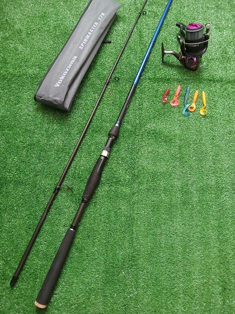 Cana pesca spinning com carreto