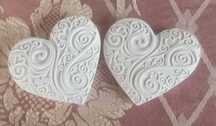 Lembranças Solidárias - Coração em gesso perfumado