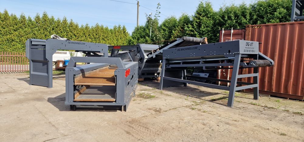 Przesiewacz, DG MACHINES, 3 frakcje, kamień, ziemia, tłuczeń, diesel