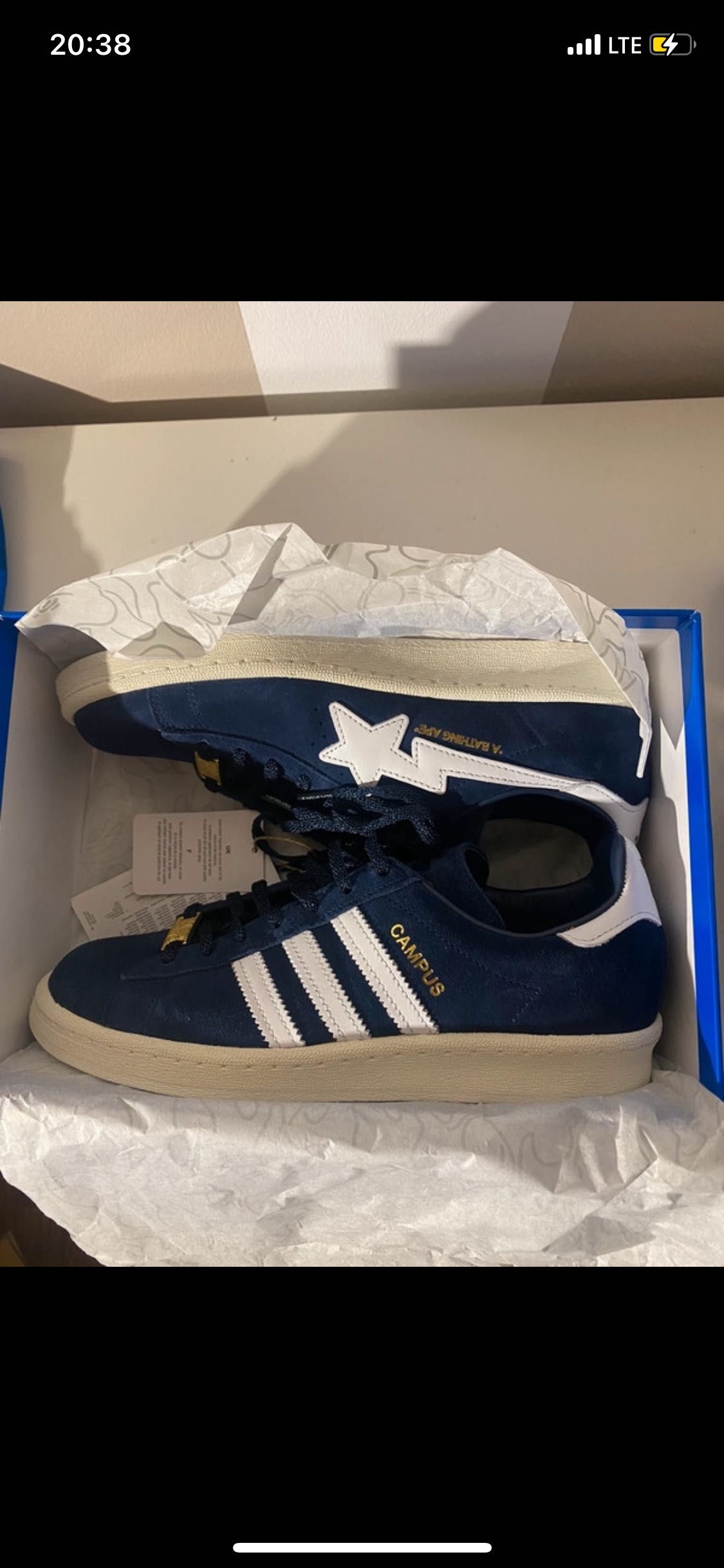 BAPE x adidas Campus 80 “Collegiate Navy”