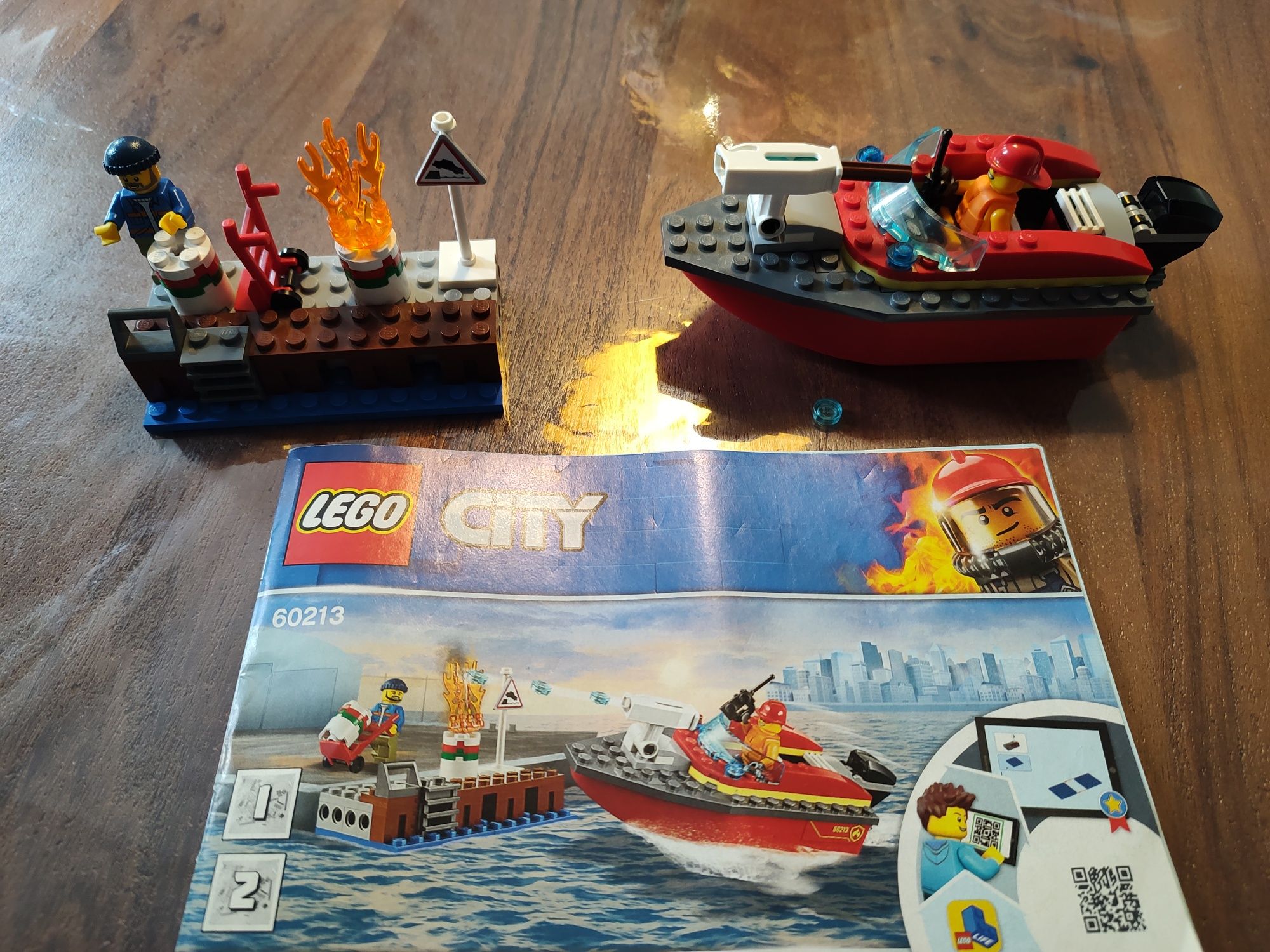 Lego City 60213 łódź kompletny zestaw książeczka