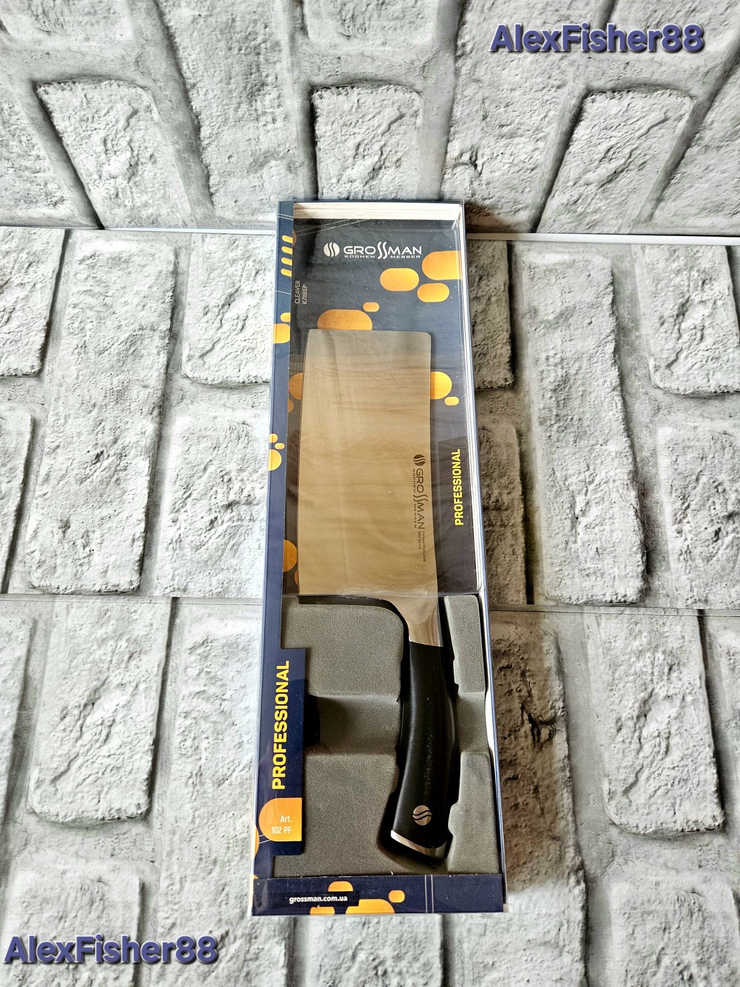 Нож кухонный Кливер Grossman 102 PF