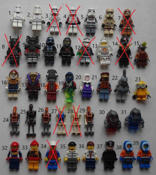 Минифигурки LEGO Лего оригинал 40 штук разных