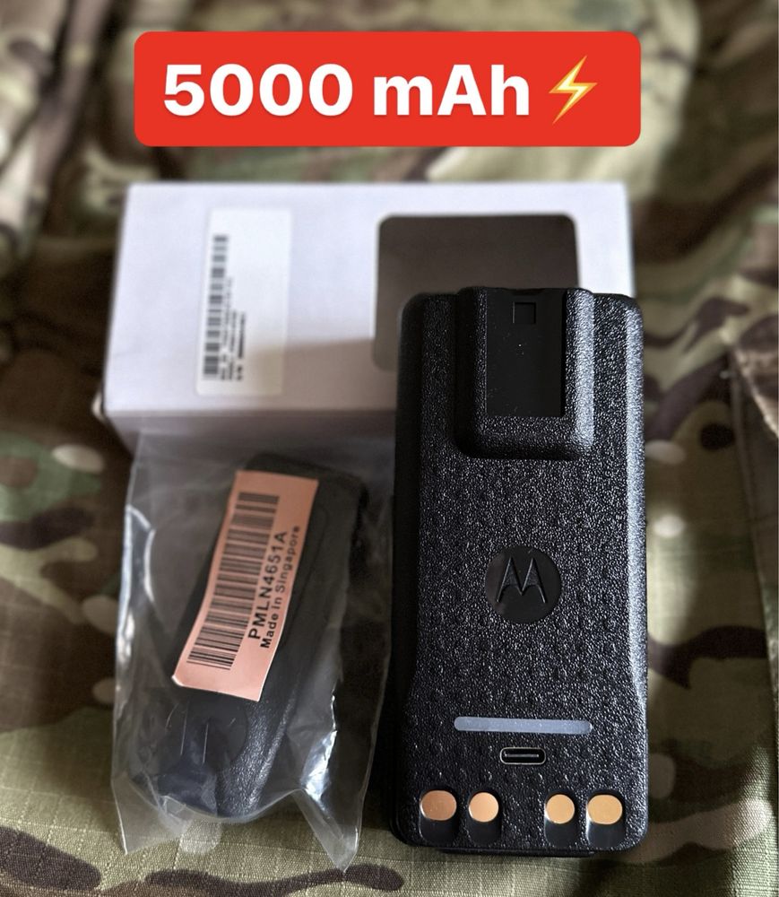 Аккумулятор 5000 mah для рации motorola батарея моторола dp4400 type-c