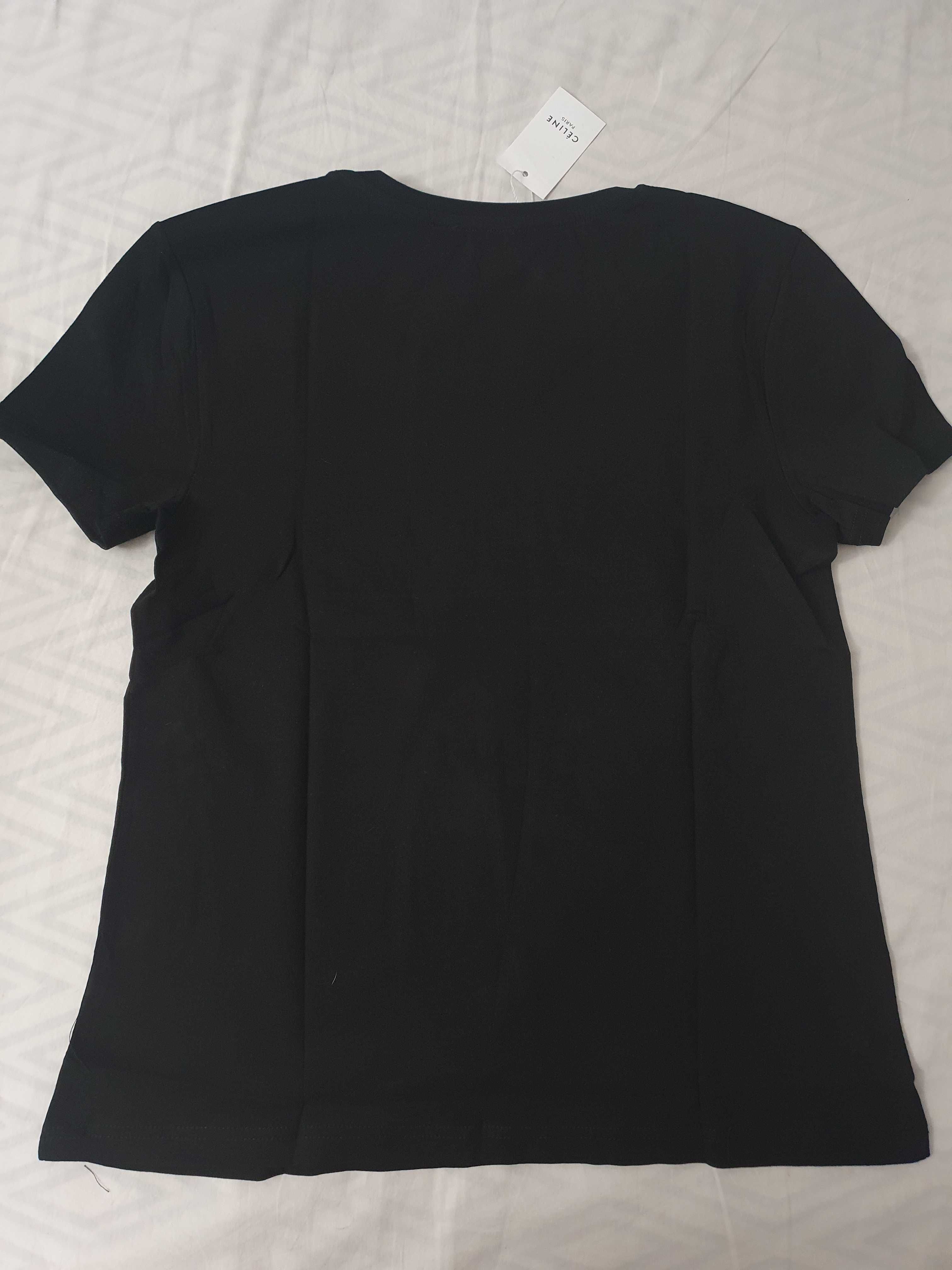 NOWA damska koszulka Celine t-shirt cc bluzka czarna xl 42