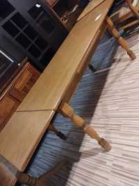 Piękny Stół drewniany dębowy rozkładany jasny solidny FV DOWÓZ