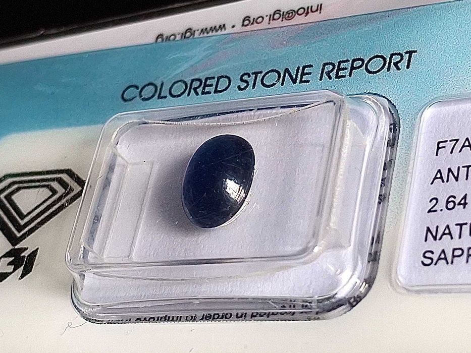 Safira 2.64ct + certificado IGI