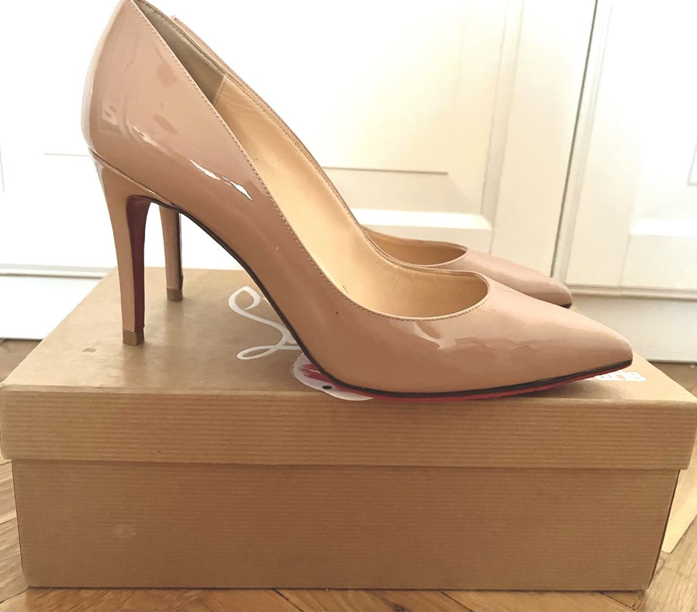 Szpilki Christian Louboutin Pigalle Kate cieliste roz.38,5 NOWE