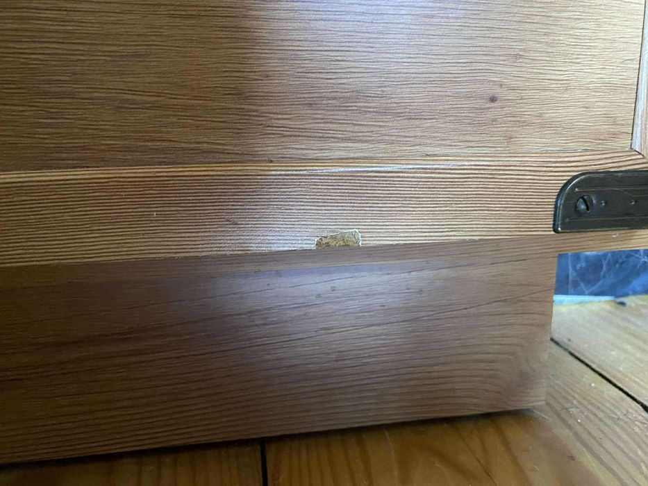 Zestaw mebli, komoda, szafa, biurko, 2 szafki wiszące